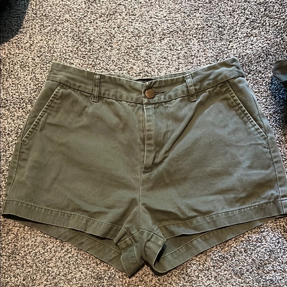 Olive Green Women's Shorts
